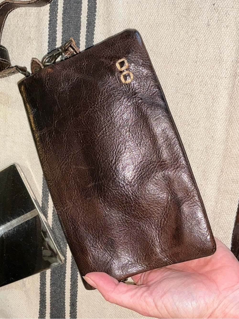 NWT Bed Stu Cadence Wallet Wristlet Crossbody Bag Teak Tiesta Di Moro Rustic 179 - Picture 10 of 14
